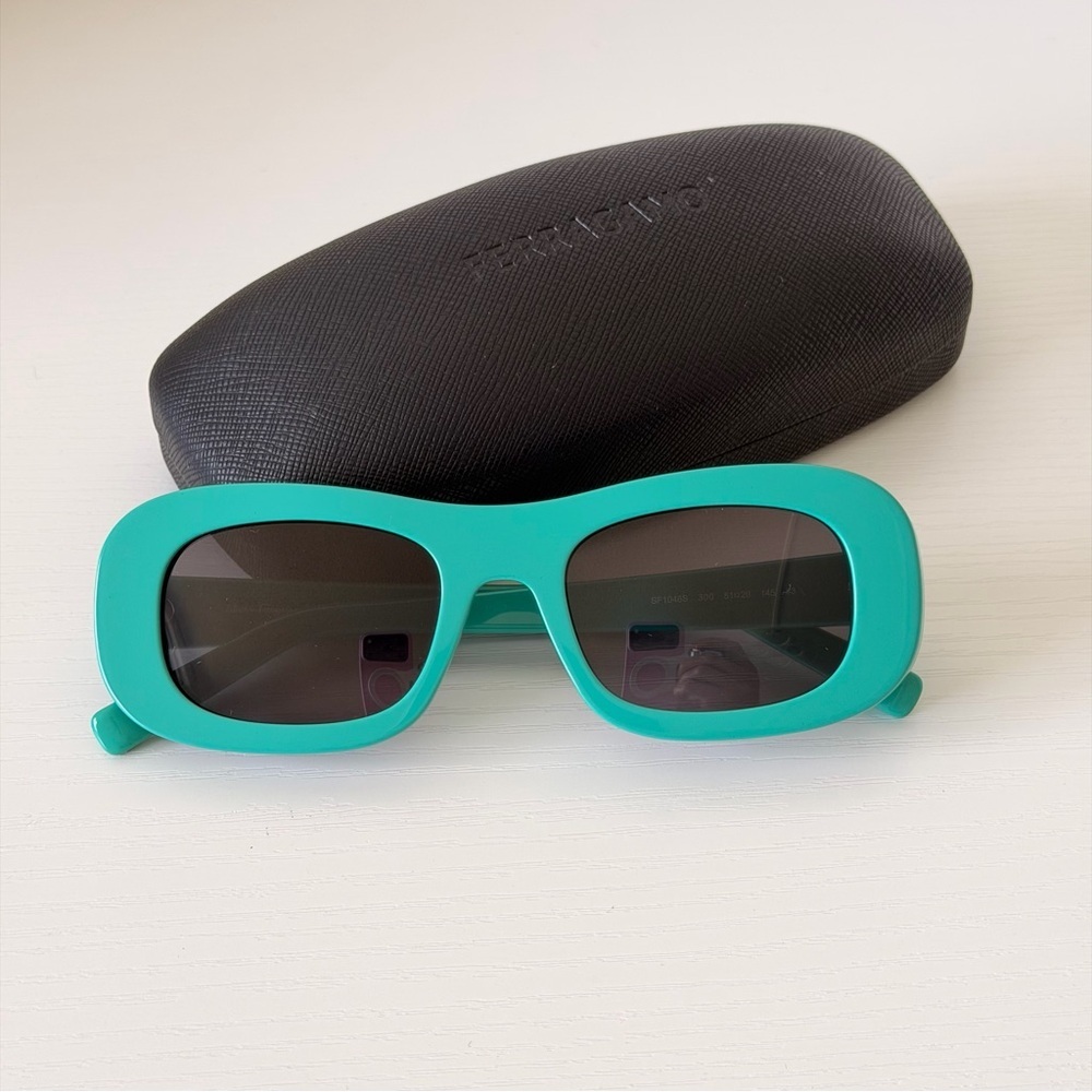 New! Ferragamo Teal Sunglasses, SF1046S 300, Authentic
